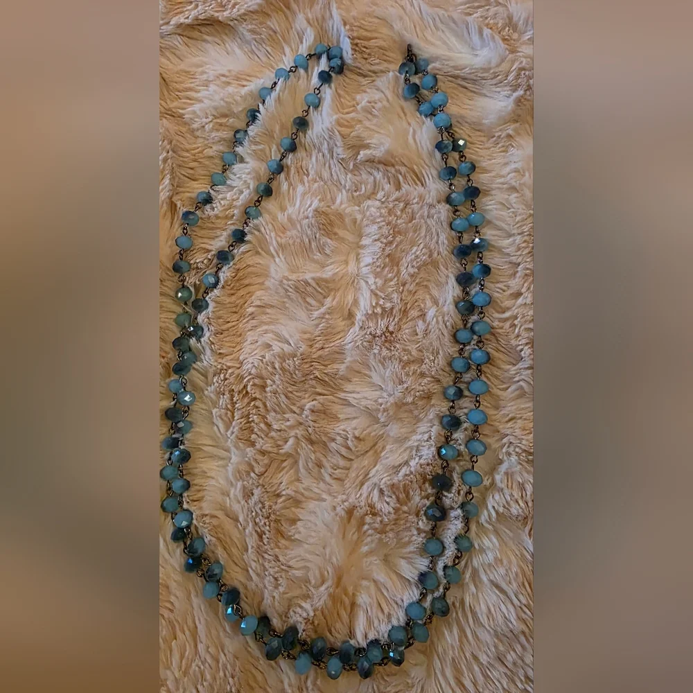 Boho Long Layering Strand, Gunmetal Statement Necklace